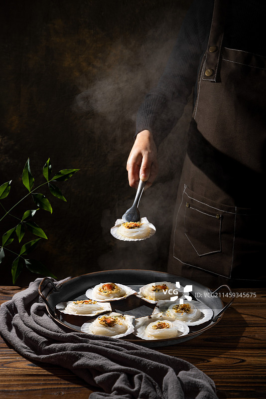 蒜茸扇贝图片素材