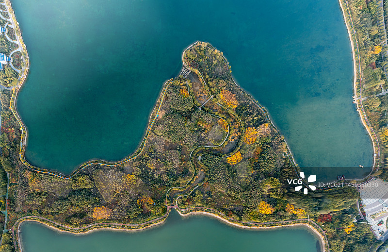 甘肃张掖芦水湾旅游度假区秋景图片素材