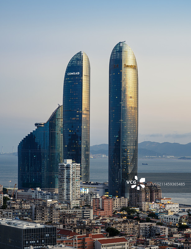 城市风光 厦门世贸中心双子塔图片素材
