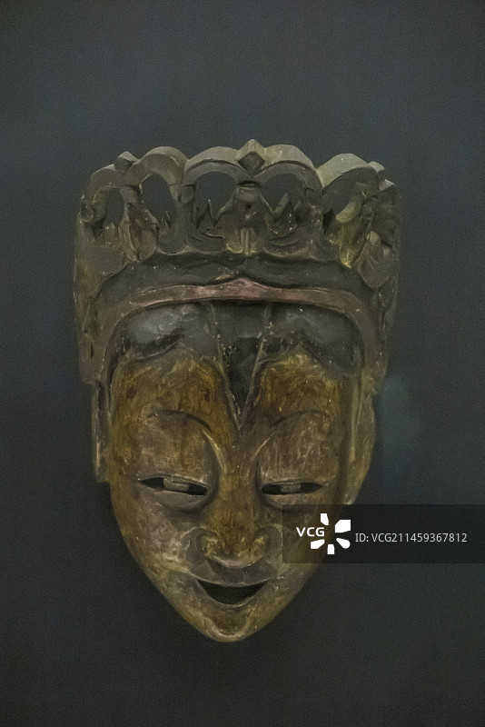 中国贵州德江县土家族傩戏面具全套图片素材