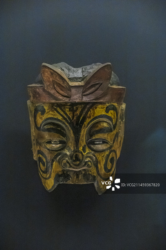 中国贵州德江县土家族傩戏面具全套图片素材