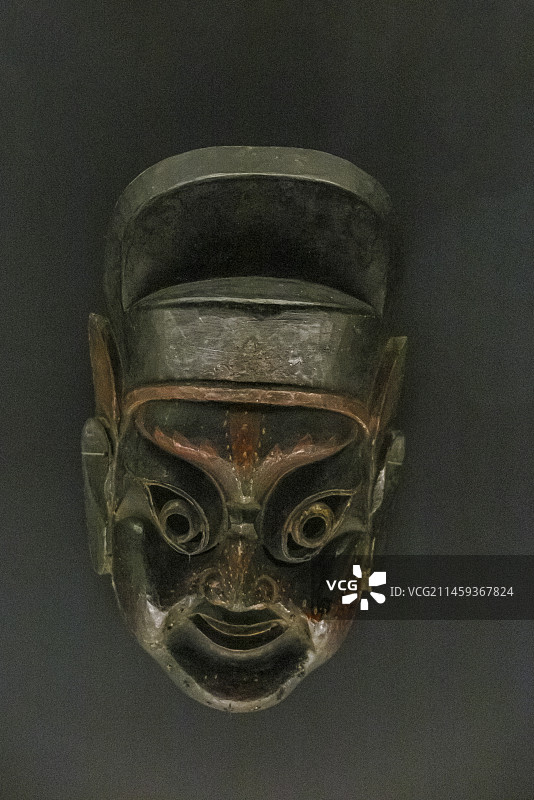 中国贵州德江县土家族傩戏面具全套图片素材