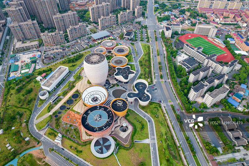 中国湖南醴陵瓷谷航拍风光图片素材
