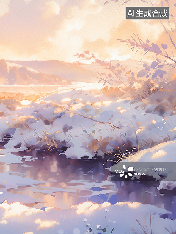 【AI数字艺术】24节气插画，立冬，小雪，大雪，冬至，小寒，大寒，冬日暖阳，中国风国潮二次元动漫唯美绘画图片素材
