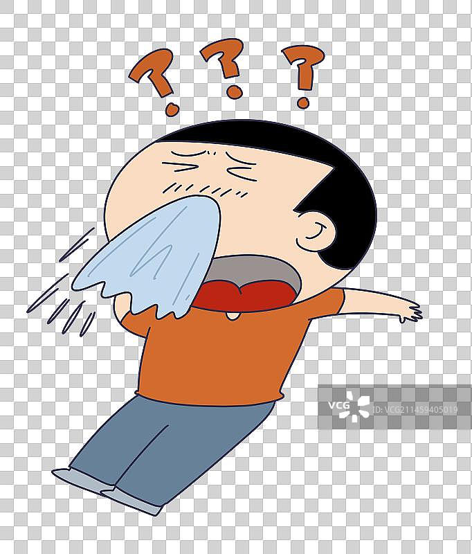 元素：过敏打喷嚏的人物图片素材