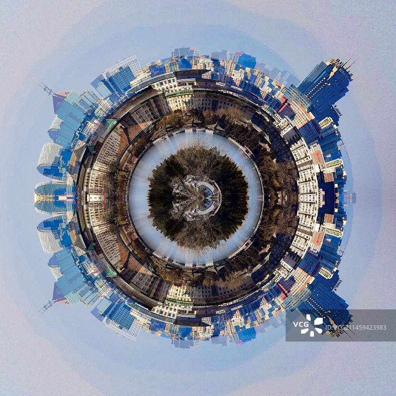 北京城市一角 景山图片素材