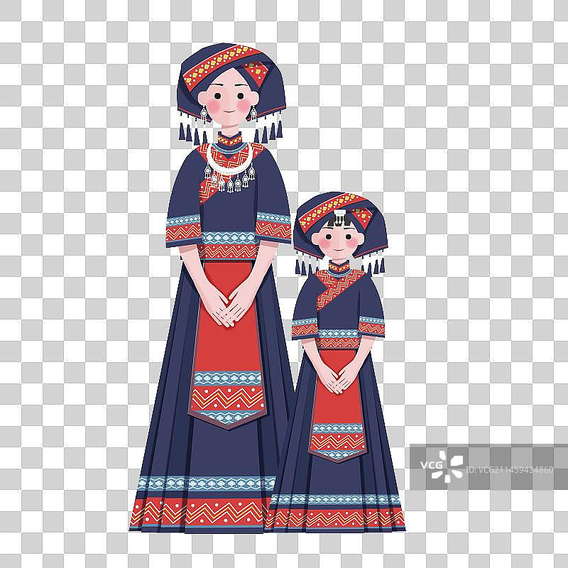 壮族母女图片素材