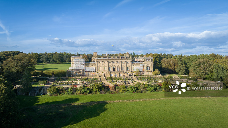 英国唐顿庄园航拍图片素材