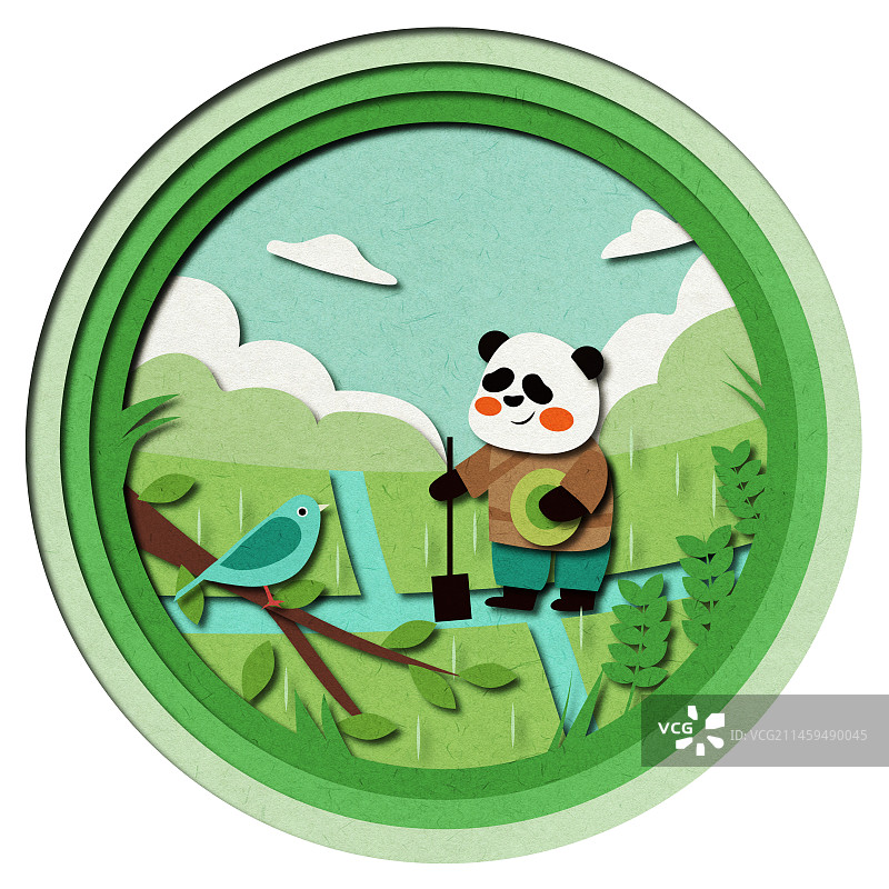 夏天小满节气种植水稻图片素材