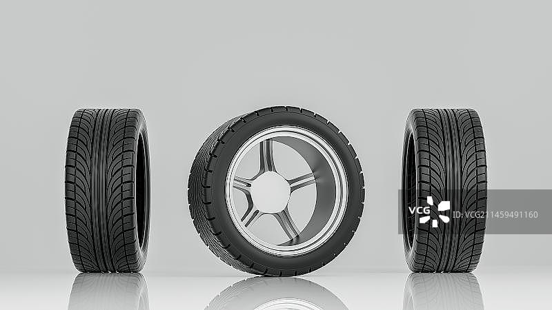 背景上的汽车轮胎图片素材