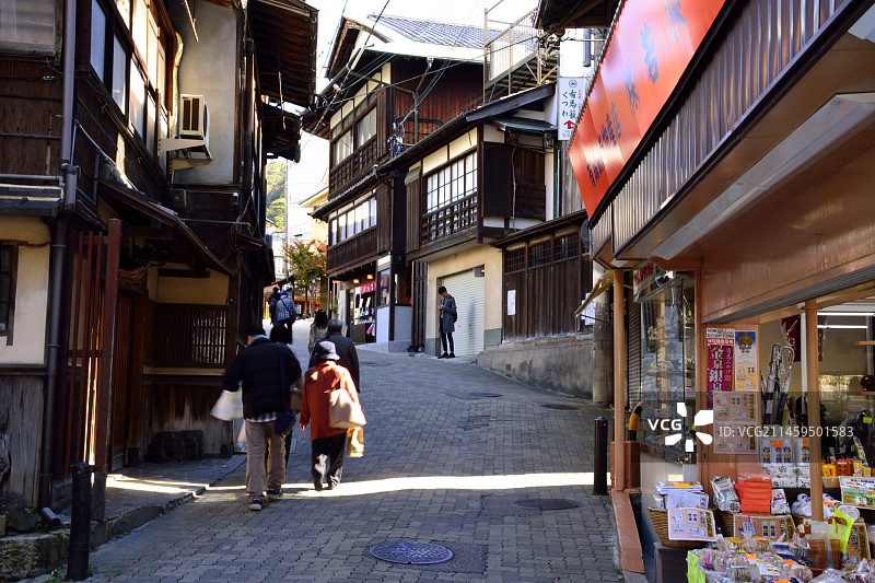 日本兵库县神户市有马温泉小镇图片素材