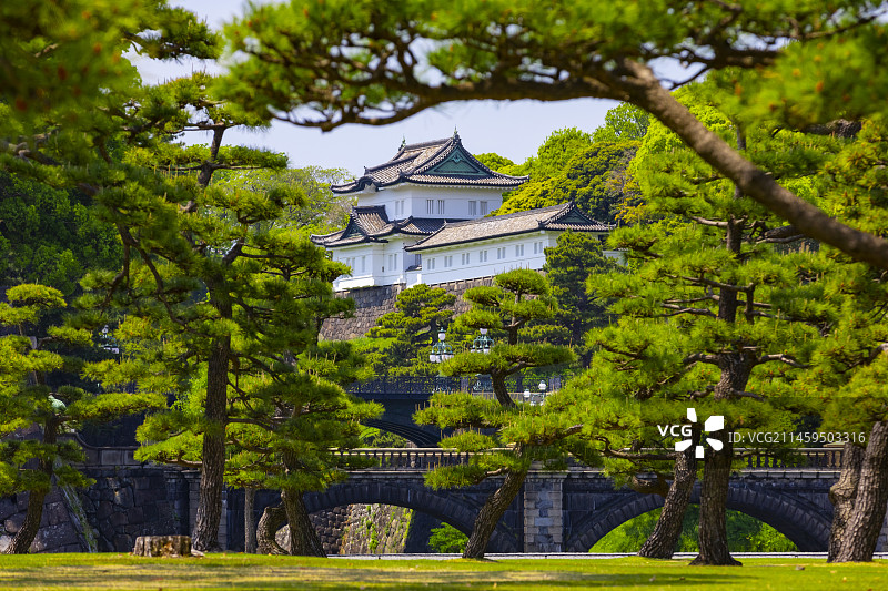 日本东京皇居二重桥图片素材