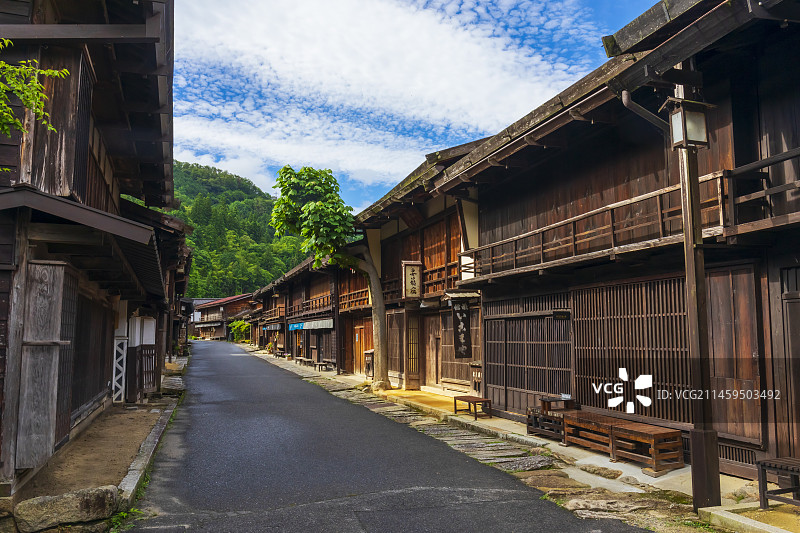 日本长野县木曾路妻笼宿图片素材
