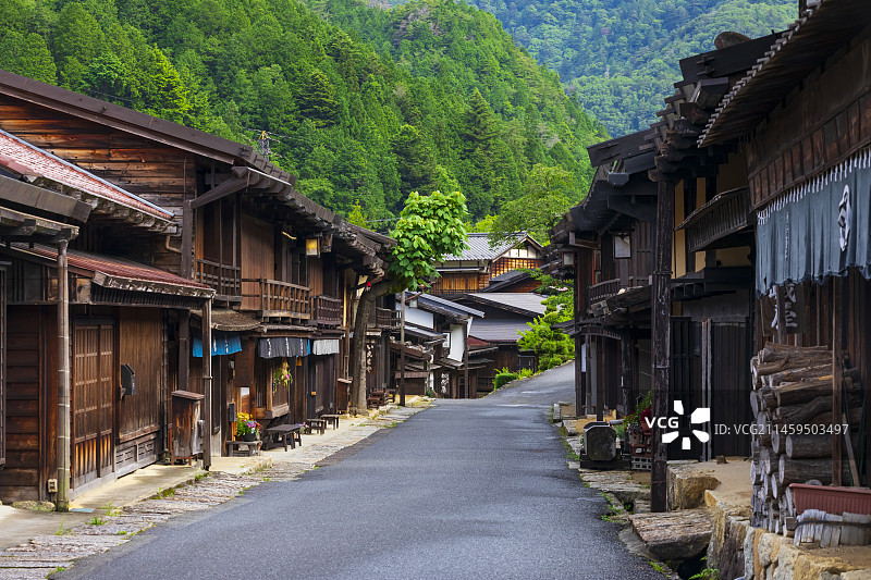 日本长野县木曾路妻笼宿图片素材