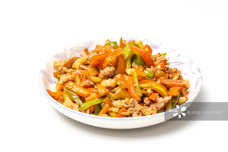 红辣椒炒肉，湖南家常菜图片素材