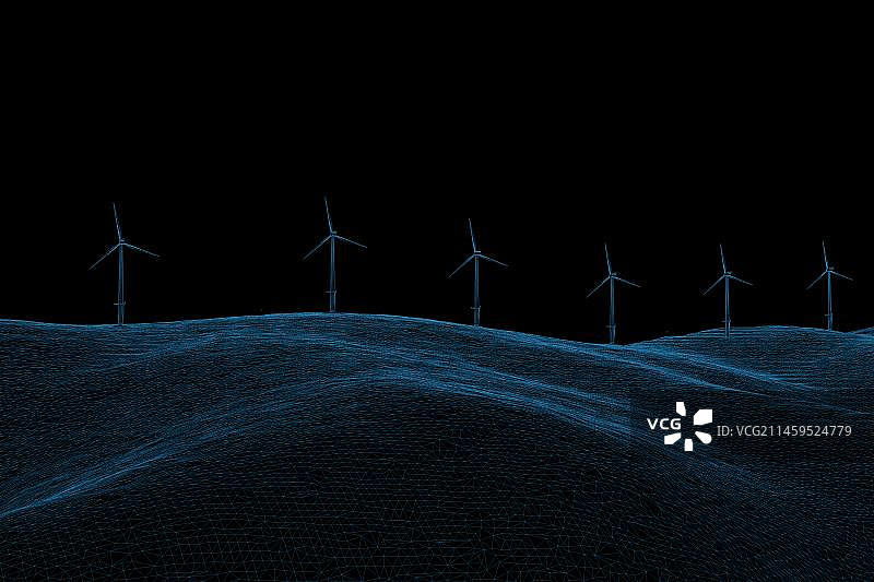 风车发电科技背景图片素材
