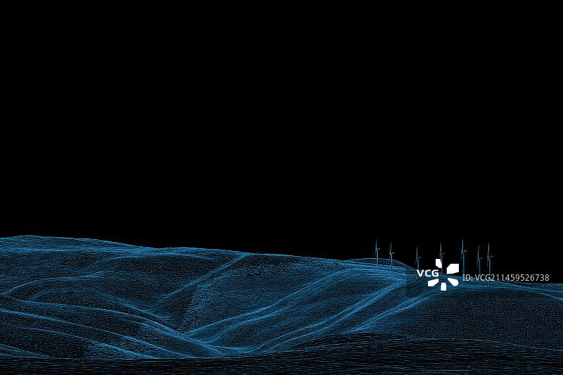 风车发电科技背景图片素材