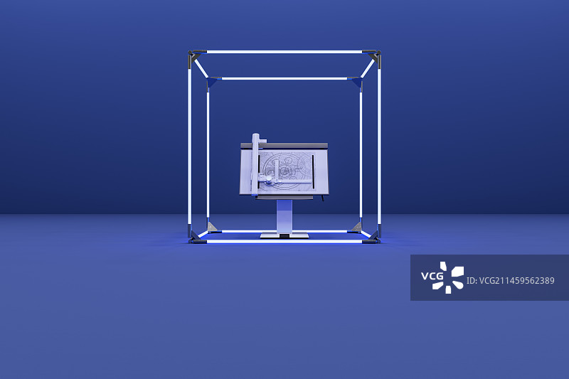 灯管_框架_绘图板图片素材