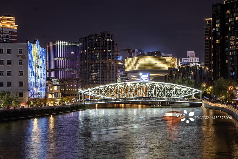 上海静安国际光影秀图片素材