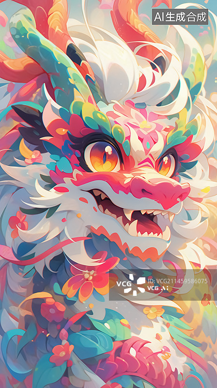 【AI数字艺术】龙年节日插画图片素材