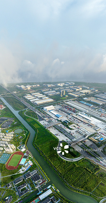 上海自由贸易试验区临港新片区 现代物流园区 特殊综合保税区 物流仓储设施图片素材