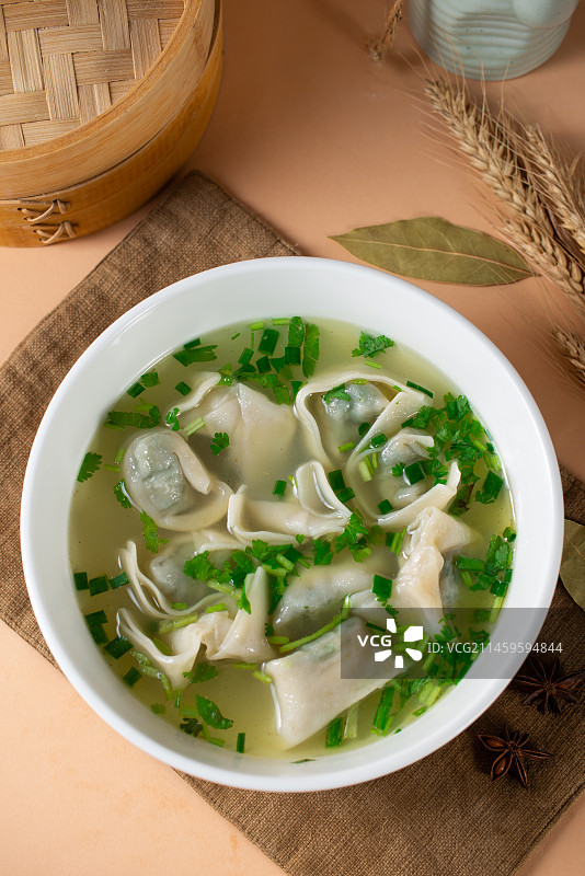 荠菜大馄饨图片素材