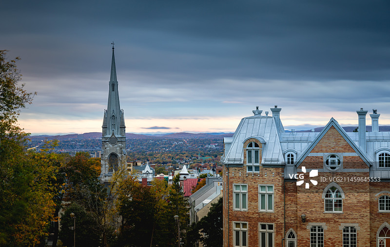 加拿大魁北克城天际线图片素材
