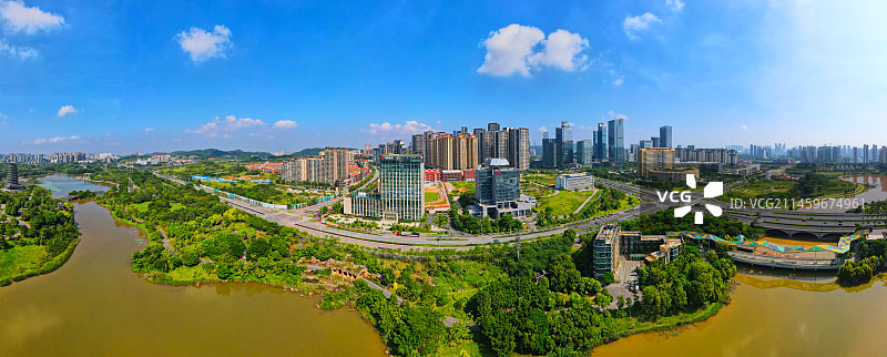 中国东信大楼航拍通信网络信息化图片素材