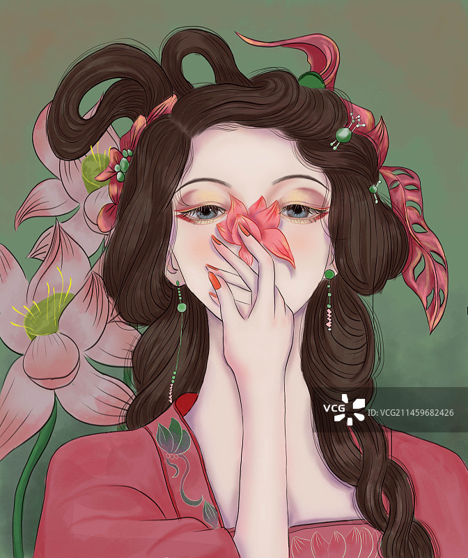 古风人物插画图片素材