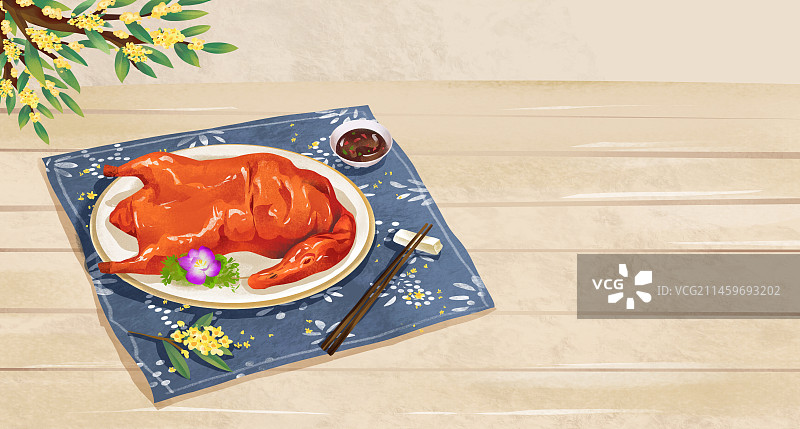 合肥特色美食之庐山烤鸭图片素材