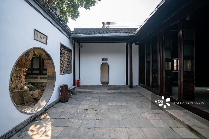 扬州江南园林汪氏小苑自然风光图片素材