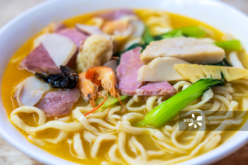 泰州市姜堰区溱潼古镇八鲜面图片素材