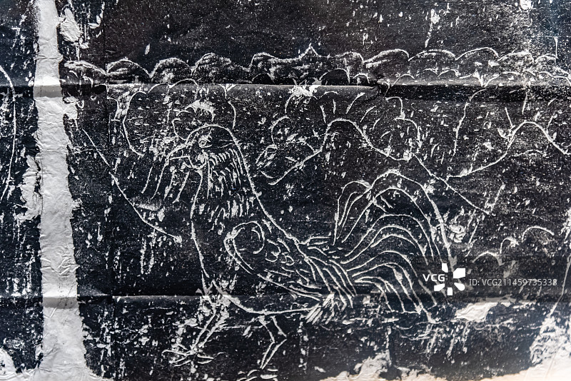 唐代李寿墓十二生肖图案酉鸡图片素材