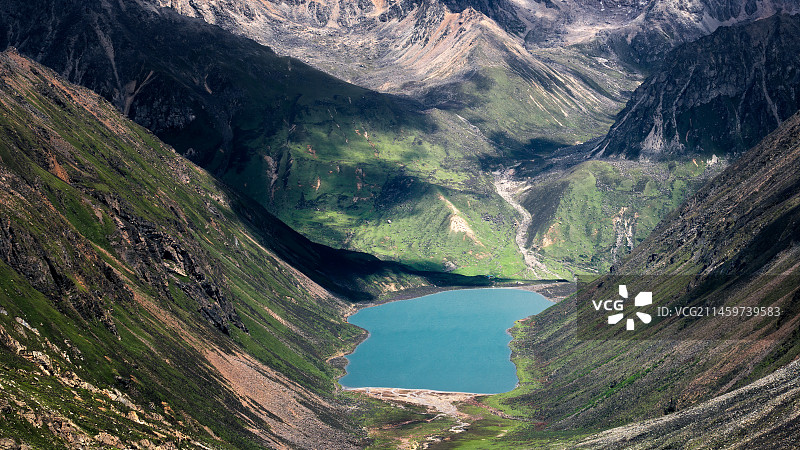 西藏风光神湖拉姆拉错图片素材
