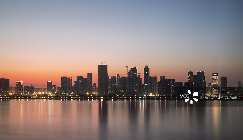 钱江世纪城日出图片素材