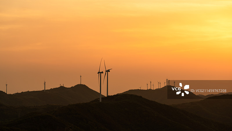 海上山顶风电图片素材