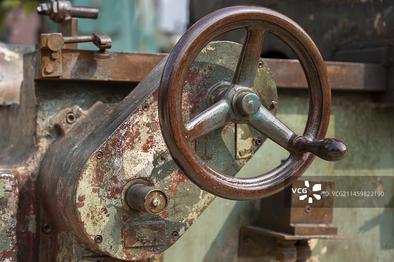 生锈机械特写镜头，工业废旧，锈蚀特写图片素材
