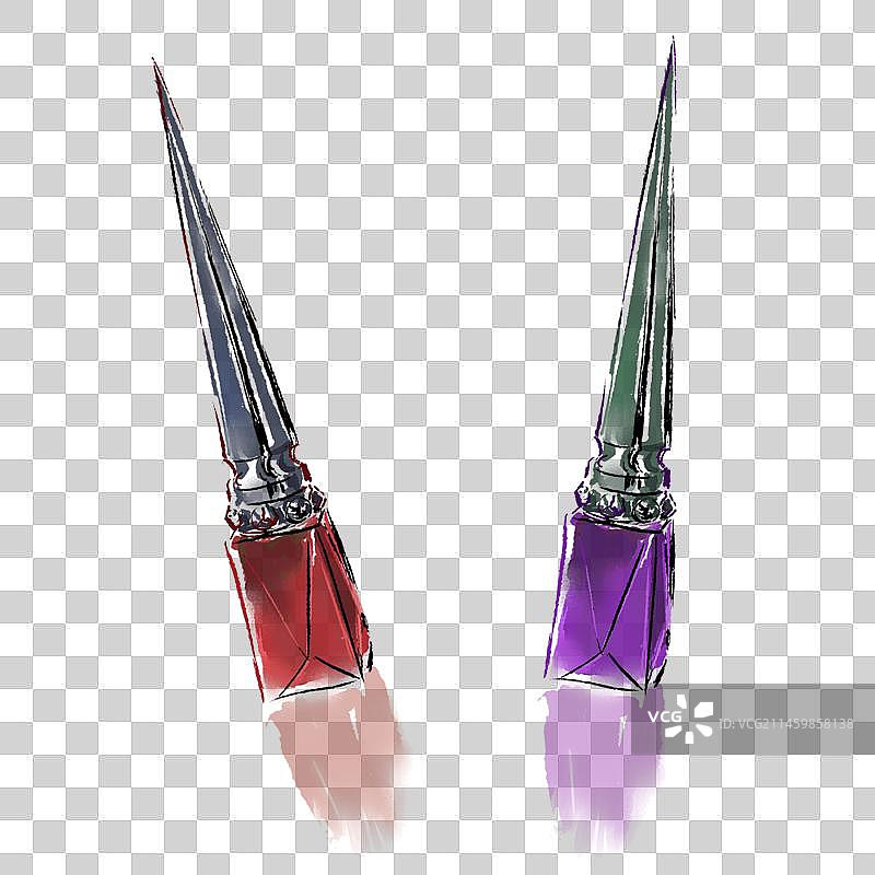 时尚魔法卡片化妆女郎图片素材