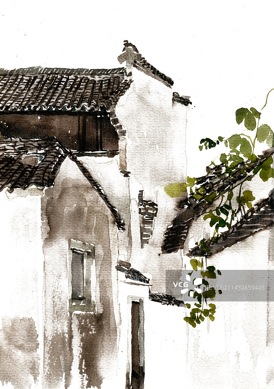 徽派民居图片素材