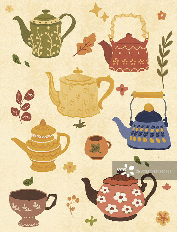 复古茶具图片素材