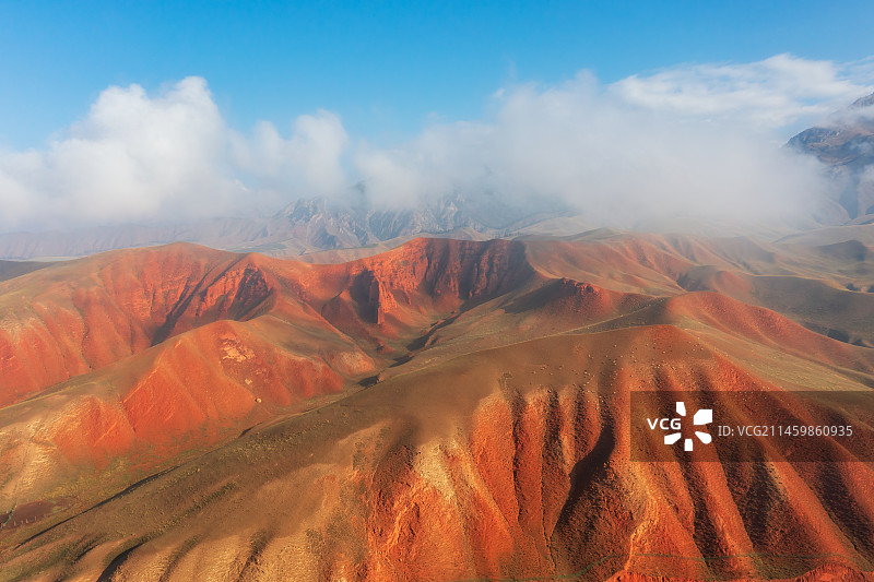 青海海北祁连山国家公园卓尔山丹霞地貌自然风光图片素材