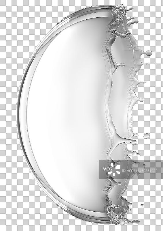 透明水泡爆炸瞬间图片素材