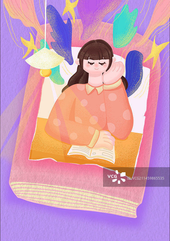 扁平风人物书籍学习创意插画图片素材