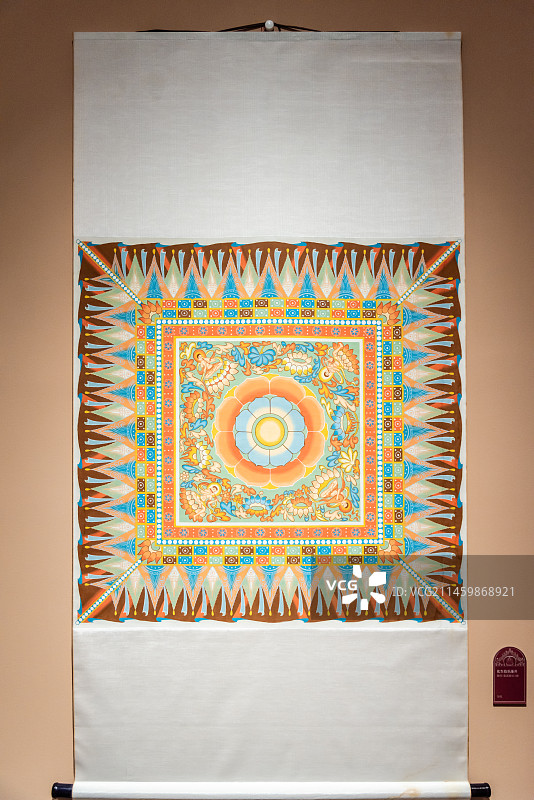 隋代莫高窟311窟化生伎乐藻井图片素材