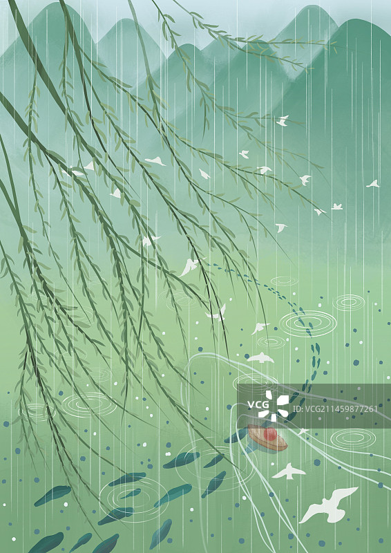 二十四节气之雨水图片素材