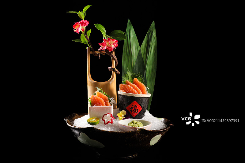 三文鱼刺身 (2)图片素材