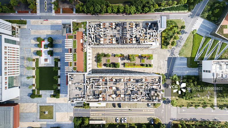 航拍中国地质大学（武汉）未来城校区图片素材