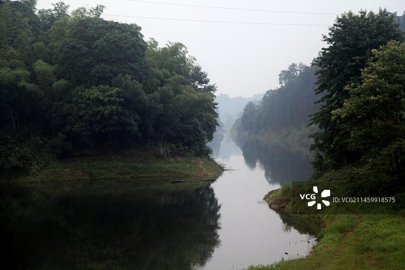 湖南常德鼎城区的河流图片素材