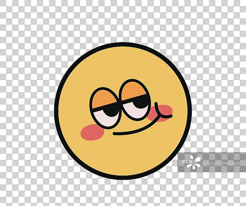 搞怪表情描边插画图片素材