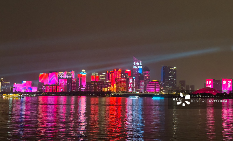 杭州钱江世纪公园拍摄夜景图片素材